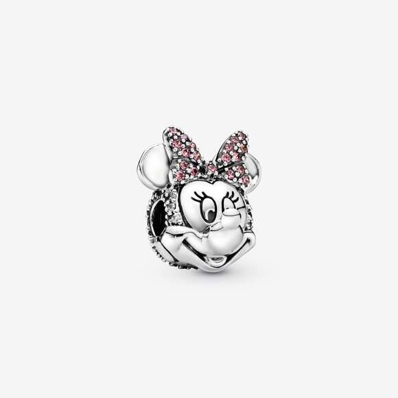 Pandora Disney Ale Sterling Silver 925 Minnie Mouse Pink CZ Bow Charm - Picture 1 of 7